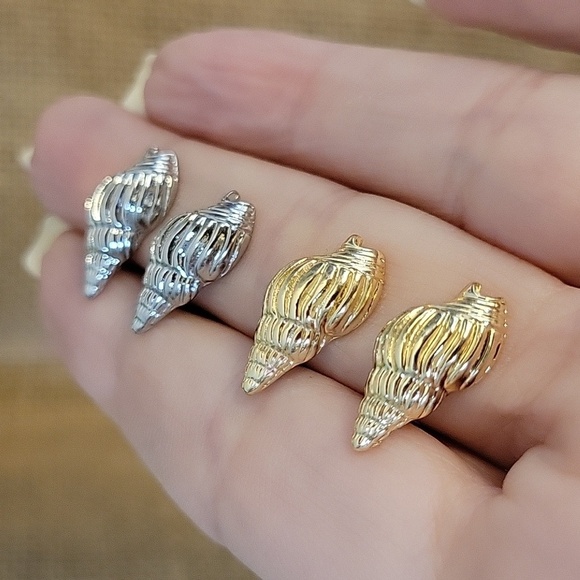 TURRITELLA SEASHELL EARRINGS, Choice of Color - Picture 4 of 6